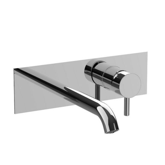 Immagine di PARTE ESTERNA MISCELATORE LAVABO PARETE 1 PIASTRA QUADRA PEPE XL CROMO FRATTINI