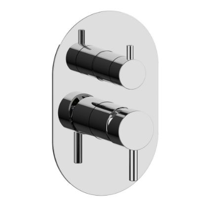 Immagine di PARTE ESTERNA MISCELATORE DOCCIA INCASSO CON DEVIATORE PEPE XL CROMO FRATTINI