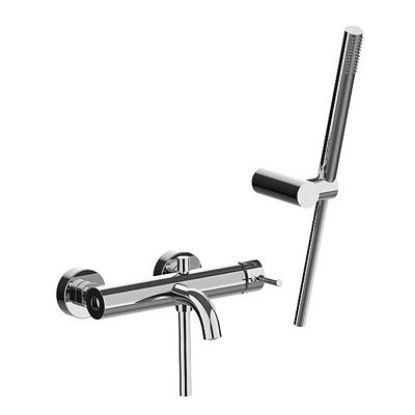 Immagine di MISCELATORE MONOCOMANDO ESTERNO VASCA CON DUPLEX PEPE XL CROMO FRATTINI