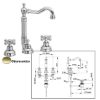 Immagine di GRUPPO LAVABO BOCCA ANTICA 3 FORI DEDRA CROMO FRATTINI