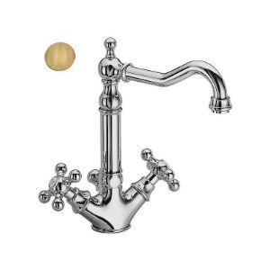 Immagine di GRUPPO MONOFORO LAVABO BOCCA ANTICA DEDRA OTTONE ANTICO FRATTINI