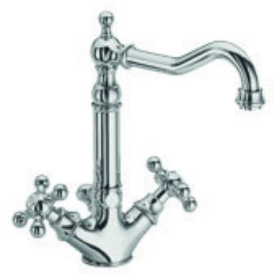 Immagine di GRUPPO MONOFORO LAVABO BOCCA ANTICA DEDRA CROMO FRATTINI