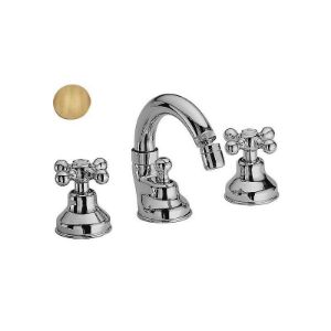 Immagine di GRUPPO BIDET CON BOCCA EROGAZIONE 3 FORI DEDRA OTTONE ANTICO FRATTINI