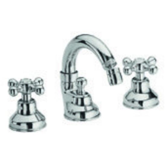 Immagine di GRUPPO BIDET CON BOCCA EROGAZIONE 3 FORI DEDRA CROMO FRATTINI