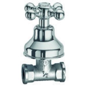 Immagine di RUBINETTO D'ARRESTO INCASSO DIRITTO DEDRA CROMO FRATTINI