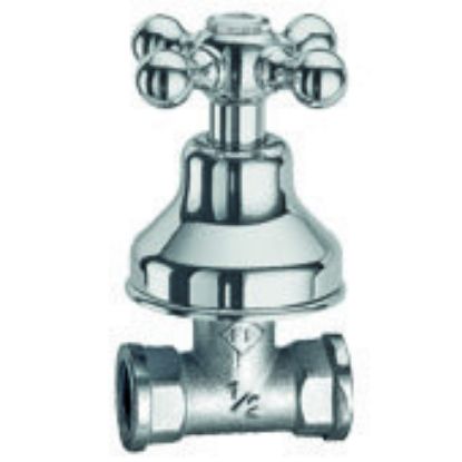 Immagine di RUBINETTO D'ARRESTO INCASSO DIRITTO DEDRA CROMO FRATTINI