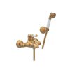 Immagine di MISCELATORE MONOCOMANDO ESTERNO VASCA CON DOCCETTA MORGAN PRESTIGE OTTONE ANTICO FRATTINI
