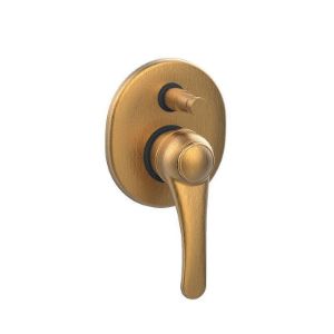 Immagine di MISCELATORE MONOCOMANDO DOCCIA INCASSO CON DEVIATORE MORGAN OTTONE ANTICO FRATTINI