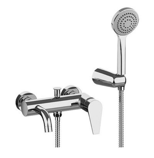 Immagine di MISCELATORE MONOCOMANDO ESTERNO VASCA CON DUPLEX BRIOTRE CROMO FRATTINI