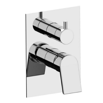 Immagine di PARTE ESTERNA MISCELATORE DOCCIA INCASSO CON DEVIATORE 2 VIE GINTONIC CROMO FRATTINI