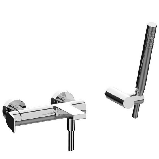 Immagine di MISCELATORE MONOCOMANDO ESTERNO VASCA CON DUPLEX GINTONIC CROMO FRATTINI