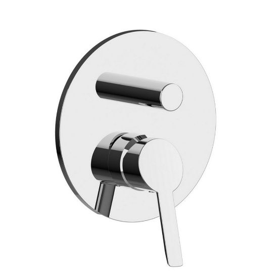 Immagine di MISCELATORE MONOCOMANDO DOCCIA INCASSO CON DEVIATORE CALEO CROMO FRATTINI