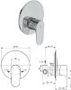 Immagine di MISCELATORE MONOCOMANDO DOCCIA INCASSO CERAFINE O CROMO IDEAL STANDARD