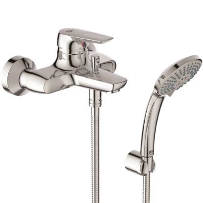 Immagine di MISCELATORE MONOCOMANDO VASCA ESTERNO CON DOCCETTA CERAMIX BLU CROMO IDEAL STANDARD