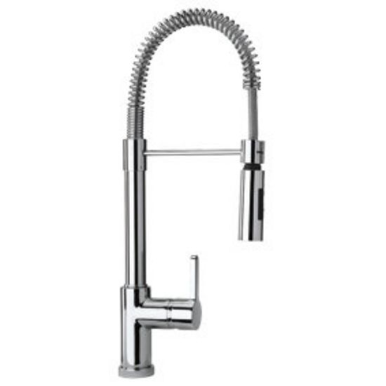 Immagine di MISCELATORE LAVELLO BOCCA A MOLLA ORIENTABILE ARENA CROMO PAINI