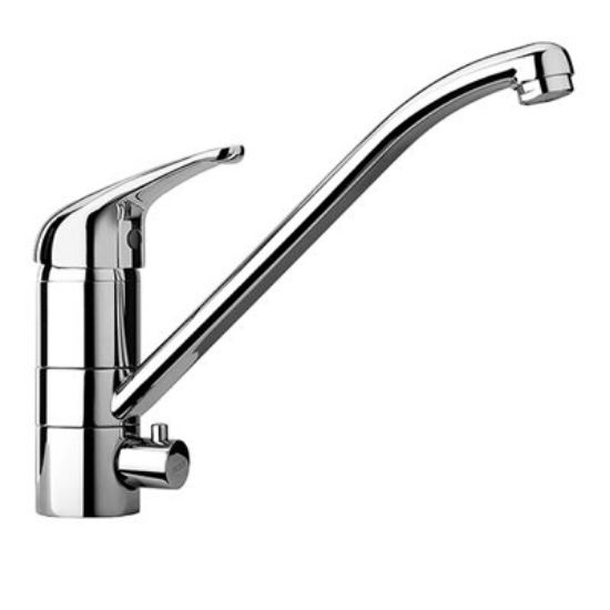 Immagine di MISCELATORE LAVELLO 3 VIE LAVASTOVIGLIE CRETA 100 CROMO PAINI