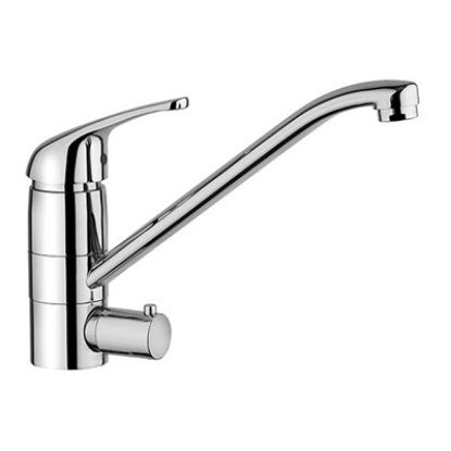 Immagine di MISCELATORE LAVELLO 3 VIE ACQUA DIRETTA CRETA 100 CROMO PAINI