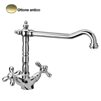 Immagine di GRUPPO MONOFORO LAVELLO BOCCA ANTICA LIBERTY OTTONE ANTICO PAINI