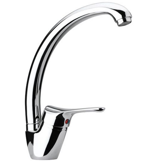 Immagine di MISCELATORE LAVELLO CANNA ALTA PILOT SPECIAL CROMO PAINI