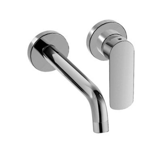 Immagine di MISCELATORE MONOCOMANDO LAVABO A MURO NOVE CROMO PAINI