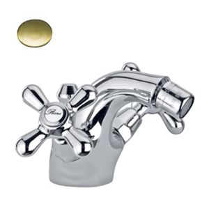 Immagine di GRUPPO MONOFORO BIDET BOCCA ALTA LIBERTY OTTONE ANTICO PAINI