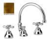 Immagine di GRUPPO LAVABO ALTO 3 FORI LIBERTY OTTONE ANTICO PAINI