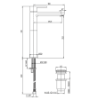 Immagine di MISCELATORE MONOCOMANDO LAVABO ALTO ARENA CROMO PAINI