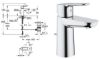 Immagine di MISCELATORE MONOCOMANDO LAVABO BAUEDGE CROMO GROHE