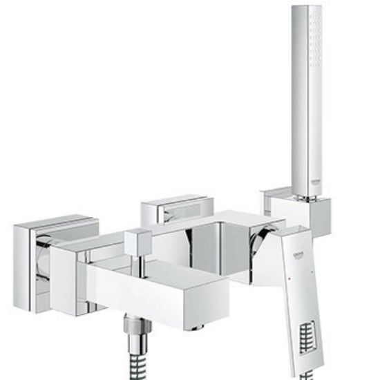 Immagine di MISCELATORE MONOCOMANDO ESTERNO VASCA CON DUPLEX EUROCUBE CROMO GROHE