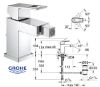 Immagine di MISCELATORE MONOCOMANDO BIDET EUROCUBE CROMO GROHE