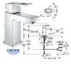 Immagine di MISCELATORE MONOCOMANDO LAVABO EUROCUBE CROMO GROHE