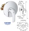Immagine di MISCELATORE MONOCOMANDO DOCCIA INCASSO EUROSMART NEW CROMO GROHE