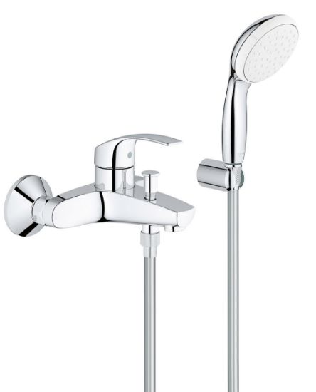 Immagine di MISCELATORE MONOCOMANDO ESTERNO VASCA CON DUPLEX EUROSMART NEW CROMO GROHE