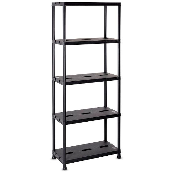 Immagine di SCAFFALE PVC UNIVERSAL PRO 73 CON 5 RIPIANI NERO - ART 123  CM 71X35 H180 TOOMAX (*)