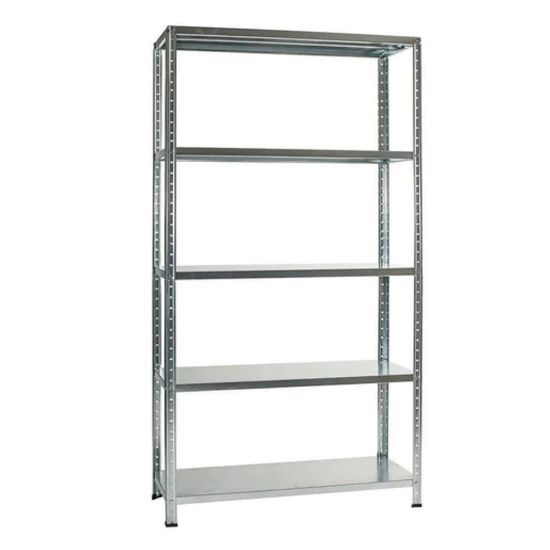 Immagine di SCAFFALE METALLO IN KIT 5 PIANI CON RINFORZO PORTATA 65 KG PER RIPIANO 100x40 ALTO 187 CM