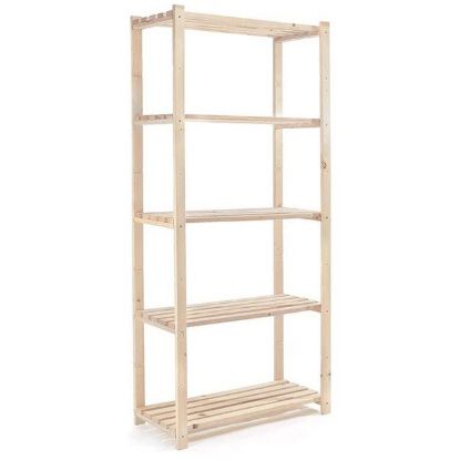 Immagine di SCAFFALE ABETE 5 PIANI 80x35 ALTO 170 CM