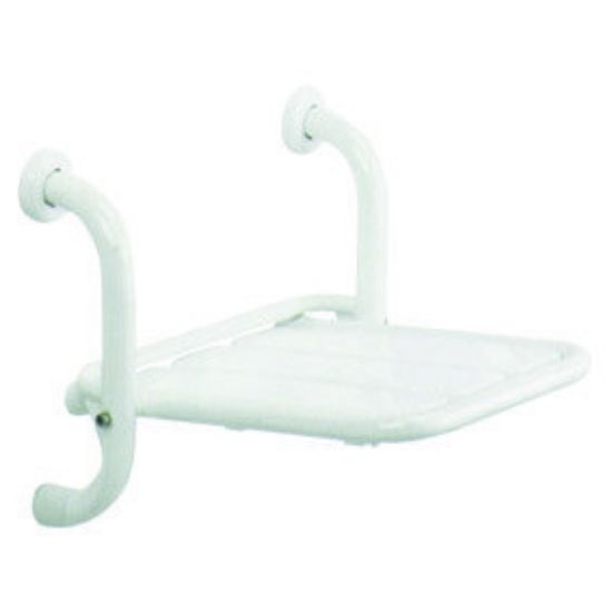 Immagine di SEDILE RIBALTABILE DOCCIA ISOLATO BIANCO LUCIDO THERMOMAT