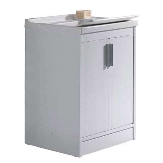 Immagine di LAVATOIO CON MOBILE 60x60 CM POLIPROPILENE BIANCO B.L. PLAST