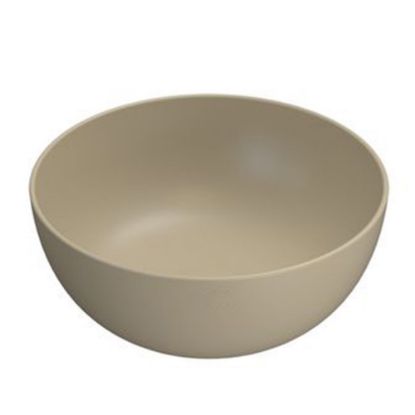 Immagine di LAVABO T-EDGE DIAMETRO 37 CM INSTALLAZIONE APPOGGIO CERAMICA COLORE PERLA GLOBO