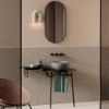 Immagine di LAVABO T-EDGE DIAMETRO 37 CM INSTALLAZIONE APPOGGIO CERAMICA COLORE AGATA GLOBO