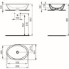 Immagine di LAVABO STRADA OVALE 60x42 CM INSTALLAZIONE APPOGGIO CERAMICA BIANCA IDEAL STANDARD