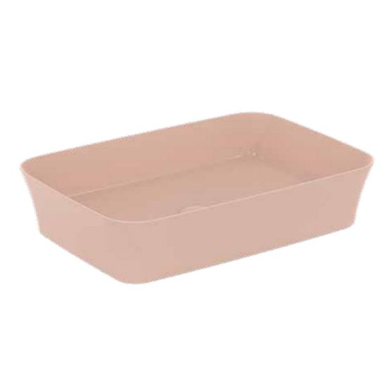 Immagine di LAVABO IPALYSS 55x38 CM INSTALLAZIONE APPOGGIO CERAMICA COLORE ROSA PALLIDO IDEAL STANDARD