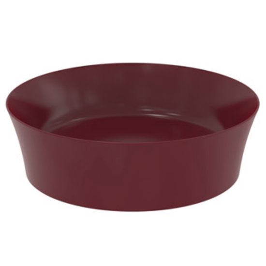 Immagine di LAVABO IPALYSS DIAMETRO 40 CM INSTALLAZIONE APPOGGIO CERAMICA COLORE MELOGRANO IDEAL STANDARD