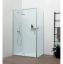 Immagine di PORTA SCORREVOLE FAST 137-141 CM (NICCHIA) CRISTALLO TRASPARENTE 6 MM CROMO REVERSIBILE KINEDO