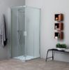 Immagine di BOX DOCCIA FAST ANGOLO SCORREVOLE 77-79 CM (LATO ANGOLO) CRISTALLO TRASPARENTE 6 MM CROMO REVERSIBILE KINEDO