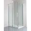 Immagine di BOX PORTA BATTENTE GL6 97,5-99 CM (PER ANGOLO) ARGENTO LUCIDO CRISTALLO TRASPARENTE KINEDO