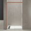 Immagine di PORTA SCORREVOLE PLUMA EVO SX 115-119 CM H 200 CM COLORE HAVANA OPACO CRISTALLO TRASPARENTE