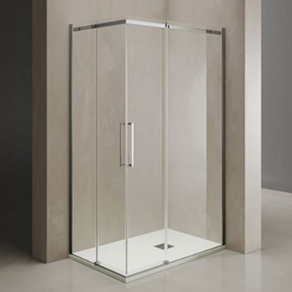 Immagine di BOX DOCCIA GAIA SCORREVOLE SX 98-100 CM (LATO ANGOLO) H 200 CM TCROMO TRASPARENTE