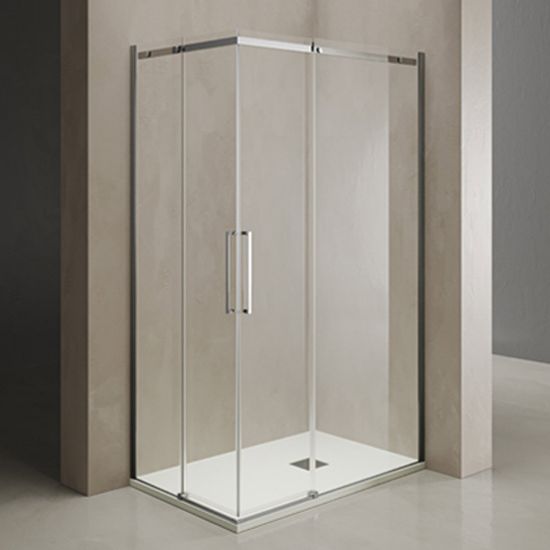 Immagine di BOX DOCCIA GAIA SCORREVOLE SX 98-100 CM (LATO ANGOLO) H 200 CM TCROMO TRASPARENTE