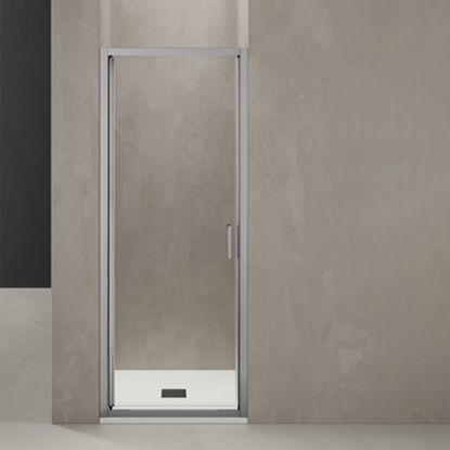 Immagine di PORTA GIREVOLE SPADO 76-82 CM H. 190 CM CROMO TBRILL CRISTALLO TRASPARENTE